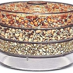 Rylan Sprout Maker with 4 Compartments for Multi Purpose Use - Plastic Grocery Container Sprouted Grains Seeds Dal Channa Chole Ragi Organic Sprouting Jar (500ml,4-Layer),-image-25