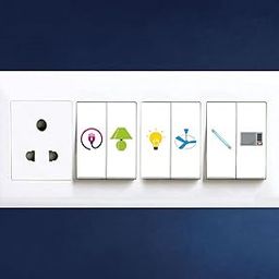 CVANU Switch ID Sticker Clear Vinyl Labels 2-A4 Sheet for Home, Office_Electric Board Appliances_Multicolor-20