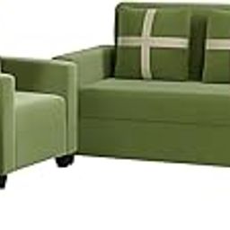 Royal Furniture 5-Seater Sofa Set with Cushions | 3+1+1 Configuration | Green Color | Wooden Frame for Living Room Hall & Office | Comfortable for Family & Visitors-image-12