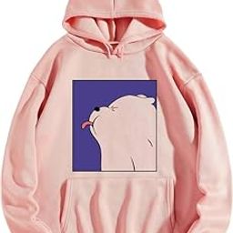 Cute Panda Hoodie Sweatshirt Anime Girl Women Causal Stylish Latest Black Lavender Beige Peach White-image-80