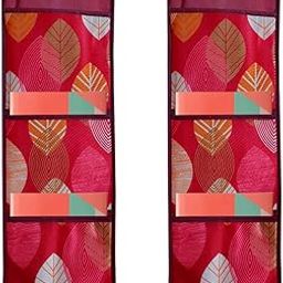 KANUSHI Industries® Wall Hanging Magazine/Organiser, Letter Holder, Pocket Organiser (MGZ-MAROON-LONG-LEVS-2-PC)-30