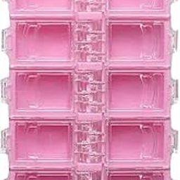 SHILLS PROFESSIONAL Nail Art 12 Grids Plastic Empty Pink Storage Box Nail Art Rhinestone Tools Jewelry Beads Display Storage Box Pink-image-83