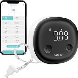 Cason Smart Digital Body Measuring Tape |Bluetooth BMI Tool,Body Fat Measurement Device With App For Fitness Graph,Auto-Retract Tape |Muscle Gain or Weight Loss Tracker for Waist/HIPS/Arms (Black)-image-8