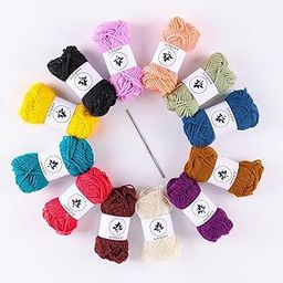 Wool Yarn for Knitting, Woolen Crochet Yarn Thread, Used for Knitting Needles, 15g Each Roll | Set of 12 (Wool Multy Color-1)-image-84