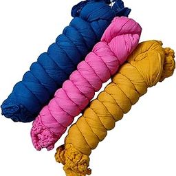 Solid Pure Cotton 3 Pcs Combo Dupatta/Chunni/Scarf For Women's & Girls/Elegant & Bright Colors-Lightweight@Length_2.20 Meters-picture-22