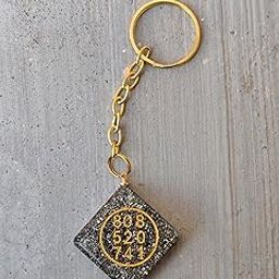 Natural Handmade Pyrite Keychain for Wealth, Prosperity & Positive Energy-50