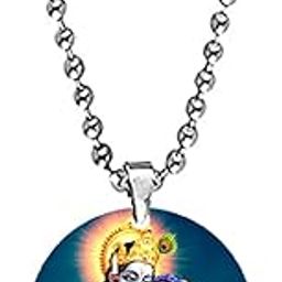 Lord Radha Krishna Bead Chain Acrylic Pendnet for Men and Women-image-92