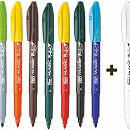 FLAIR Creative Series Magic Pens | Quick-Drying & Color Changing | 3X Colors, 8 Shades + 2 Color Changers | Non-Toxic & Safe For Children | Multicolor, Set Of 1-21