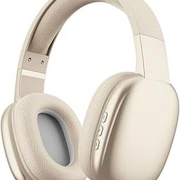 Gabba Goods Wireless Over Ear Bluetooth Headphones with Microphone - Wireless Headset -Noise Reduction - Bluetooth, Wired,Built in Micro SD for Travel, Home, Work TV,PC,Gaming,Cellphone (Beige)-24