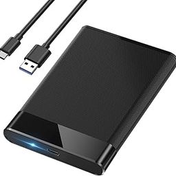 Dyazo 2.5" External Hard Drive Enclosure USB C 3.0 to SATA III | Tool Free SSD/HDD Case for 7mm/9.5mm Drives with UASP Support | Hard Drive Case Compatible with WD, Seagate, Toshiba, Samsung – Black-17