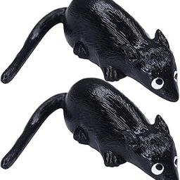 Pmw -Combo of 2 Pcs Realistic Stretchy Fake Mice/Soft Mouse/Sticky Rat Toys for April Fools Day Halloween Prank Party Supplies-image-81
