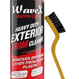WaveX Heavy Duty Car Exterior Trim Cleaner 350 ml | Removes browning layer from black plastic, Stubborn Rust, Hardwater spots, and buildup from edges, Cleans Logo and Grills-image-26