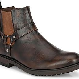 Men's Boots Casual Leatherette High Top Ankle without Lace Chelsea Shoes| Soft Cushioned Footbed with TPR Sole| Classic, Durable, Comfortable for Outdoor & Party-image-4