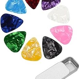 10 Pcs Guitar Picks, Guitar Accessories Includes Case Picks for Acoustic Multicolor Plectrum Finger Protector for Beginners and Music Enthusiasts-picture-30