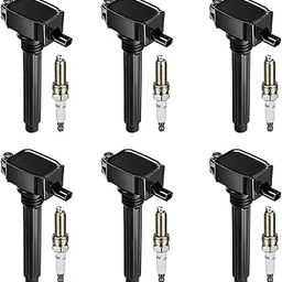 BDFHYK Ignition Coil Pack UF648 and Iridium Spark Plugs 97390 Compatible with Chrysler 200 300 Dodge Challenger Avenger Jeep Grand Cherokee Wrangler Volkswagen Routan 3.2L 3.6L V6, Sets of 6-image-18