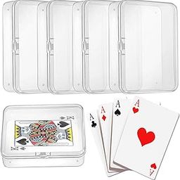 HANSPORTA Clear Plastic Playing Card Case Set - 4Pcs Blank Playing Cards Storage Box Trading Card Deck box, Perfect for Organization of Business Game Cards and More (4pcs Clear)-picture-9