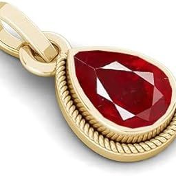 7.25 Ratti 6.05 Carat Certified Deluxe Quality Natural Ruby Manik Ashtadhatu Gold Plated Pendant/Locket Gemstone by Lab Certified for Women's and Men's-picture-53