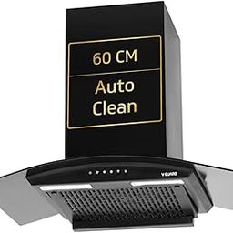 V-Guard C10 60cm Kitchen Chimney with 1000 m³/hr Suction | Filterless | Heat Auto Clean | Elegant Curved Glass Design | Free Cleaning Contract-25