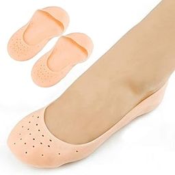 Dr Foot Silicone Moisturizing Heel Socks | For Dry, Cracked Heels, Rough Skin, Dead Skin, Calluses Remover | For Both Men & Women | Full Length, Large Size 1 Pair-image-19