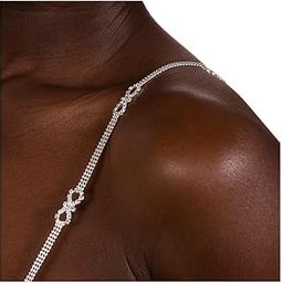 1 Pair Adjustable Rhinestone Bra Straps Crystal Underwear Lingerie Chain Rhinestone Shoulder Strap for Wedding Dress Bra Shoulder Chain for Women-image-20