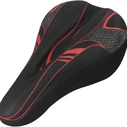 Alexvyan Silicon Gel Soft Bicycle Saddle Seat & Cycling Cushion Pad Cycle Cover (Black with Red)-picture-30