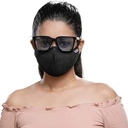 Posi+ve Fabric Reusable Face Mask (Black, 3 Pieces)-picture-12