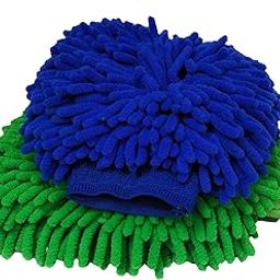 SOBBY Microfiber Car Wash and Dust Chenille Mitt Cleaning Gloves Sponge (Double Sided, Extra Large, Big Car wash Mitt Glove) (2)-5