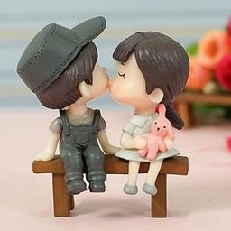 TIED RIBBONS Valentine Romantic Love Couple Decorative Miniature Showpiece Birthday Valentine Gift for Girlfriend Boyfriend Husband Wife (Multi, Resin) - Wedding Anniversary Birthday Valentine Gifts-image-82