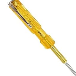 Voltage Tester Screwdriver with LED Light, Yellow Transparent Handle, Non-Contact Circuit Testing Tool-image-72