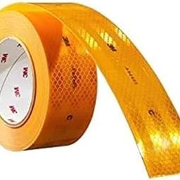 CFI 3 M 2 inch (50.8 mm) Width x 20 Feet High Intensity Warning Retro Reflective Reflector Radium Conspicuity Sticker Tape Sheet For Car, Yellow-image-14