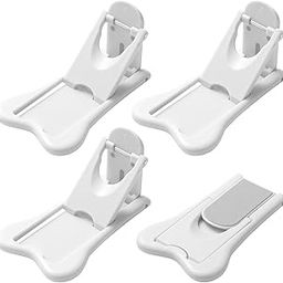 KPNG Sliding Door Lock for Child Safety, Window Stoppers Vertical Windows, Sliding Glass Door Lock - Baby Proof Doors & Closets No Screws or Drills Requird (White, Pack of-4)-32