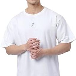 Mens Fortitude Half Sleeve Cotton Oversized Fit Printed Gym Workout & Casual T-Shirt-image-67