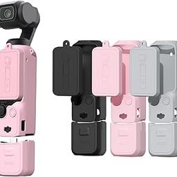 BRDRC Pocket 3 Silicone Cover, Protective Case Lens Protector Scratch-Resistant Sleeve Skin Compatible with DJI OSMO Pocket 3 Accessories(Pink)-image-97