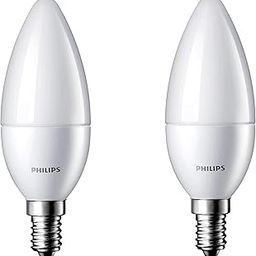 Philips 2.7-Watt 250-lumen Frosted Candle E14 Base (Cool White, Pack of 2) - Decorative, Ambience for Chandeliers, Wall lights, Desk lamps, Floor lamps-10