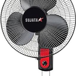 Sujata Wall Fan | 2 Years Warranty | 400 mm Sweep Wall Mount Fans for Home, Wall Fan for Living Room with 100% Copper Motor, 120 Ribs Guard, 3 Speed Control, Strong Airflow & Low Noise (SWF27 - Black)-image-68
