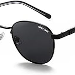 Polarized Round Sunglasses,Metal Frame Full Rim UV400 Protection Eyewear for Men Women 2038-image-24
