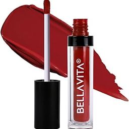 BELLAVITA Kiss-Proof Liquid Lipstick | 3.8 ml | 18-hr Stay | Transferproof Lipstick | Long Lasting | Ultra Matte Finish | Intense Moisturisation | Waterproof Liquid Lipsticks for Women | Scarlet Red-52