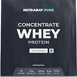 Nutrabay Pure 100% Raw Whey Protein Concentrate 23.4g Protein, 5.3g BCAA, 3.9g Glutamic Acid – Muscle Growth & Recovery – 500g, Unflavoured | Authentic & Clean Protein | Trustified Certified-5