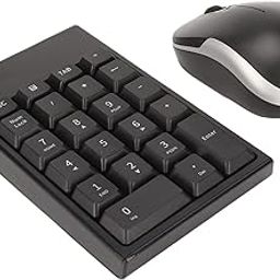 Wireless Numeric Keypad, Mini 2.4G 22 Keys Number Pad, Portable Silent Financial Accounting Numeric Keyboard Extensions with 1200DPI Wireless Mouse-8