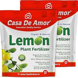 Casa De Amor Lemon Plant Organic Fertilizer for Citrus and Lemon Tree Growth and Fruit Yield | Indoor & Outdoor Gardening | 2 Packs of 900 gm-image-33