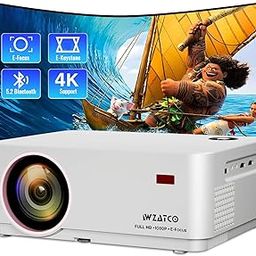 WZATCO Yuva Elite Automatic, Native 1080P Ultra Bright 12600 Lumens Projector for Home, 250” Screen | 5W Speaker | 2 Way Bluetooth | USB Screen Mirroring | White-24