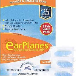 Kids EarPlanes, Earplugs Airplane Travel Ear Protection, Prevent in flight ear discomfort, EarPlanes the original pressure preventing earplug for both Kids and adults (Kids 3 Pair)-49