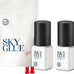 Sky Glue D 2 Bottles Powerful Strong Eyelash Extension 5ml - Professional Black Eyelash Individual Extension Adhesive - 1-2s Fast Drying / 4-6 Weeks Lasting time TUBeauty-22