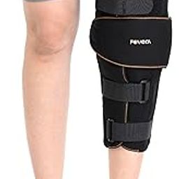 FOVERA Knee Immobilizer Brace for Knee Support – Stabilizer Splint for Dislocation, Ligament Tear, & Injury Recovery with Wraparound Design & 5 Adjustable Straps for Men & Women (M)-image-59