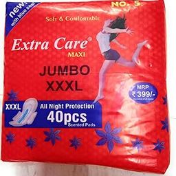 Extra Care sanitary pads xxxl for women with wings | Soft & Comfortable dry-net Pads | 320mm size | 40 Sanitary napkins (PACK OF 1)-image-98