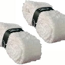 Li-Ning GC002 Cotton Single Layer Towel Grip for Badminton Racquet (White) Pack of 2-18