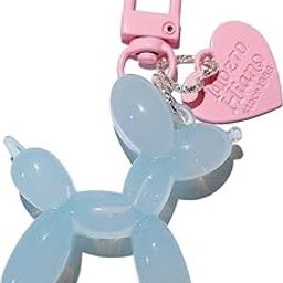 Jelly Balloon Dog Design Keychain for Women, Cute Girls Key Chain, Bag Charms Accessories for Car Purse Backpack-35