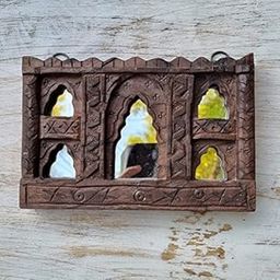 JL Home Decor Handcrafted Decorative Wall Decor Mirror Frame | Carved in Solid Hard Wood | Vintage Mirror Frame for Bedroom | Wall Mirror | Dinning Room | Living Room | Home Decor | 25x4x18cm Brown-image-9