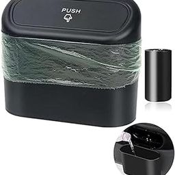 ZORZOP Car Trash Can with Lid and Bags,Mini Vehicle Trash Can, Waterproof Mini Car Trash Bag Dustbin Garbage Organizer, Portable Small Garbage Can Bin Trash Container for Cars, Home, Office-picture-2