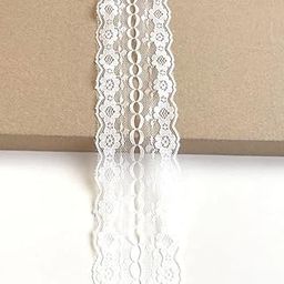 Orient Lace Craft White Net Lace Ribbon, 5.5 cm Wide, 10 Meter | Floral Nylon Lace Trim for Wedding Cards, Sewing, Hair Bows, Gift Wrapping, Curtains, Tablecloths, Bridal DIY Accessories-image-17